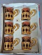 Set Servizio da 6 bicchieri " Cristallerie artistiche - Decorato - Made in Italy