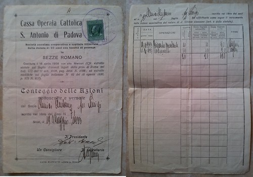 Sezze 1933 cassa - 1933:,