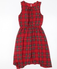 Abito H&M bambina rosso quadri