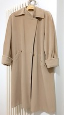 Cappotto Donna Beige Cammello Lana Cashmere taglia 44 made in italy