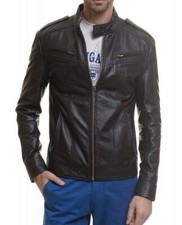 Giacca da moto da uomo in vera