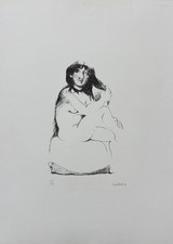 Domenico Cantatore Litografia Figura Femminile 71x51 - 5/30 Firmata Certificato