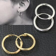 ORECCHINI a cerchio uomo donna diametro 9,10,12,15mm cerchietto argento o dorato