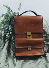 Borsello vintage in pelle con porta documenti