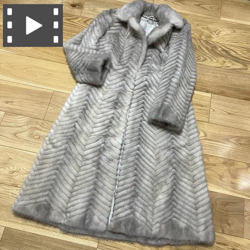 Cappotto lungo visone zaffiro
