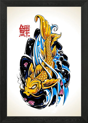 Carpe koi japonnaise - japonnaise, poster