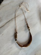 Collana Pendente Corno Etnica Tribale Bohemién Artigianale Unise