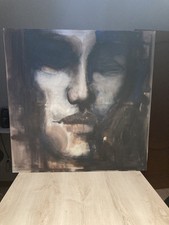   Quadro su tela 100x100cm . Colori acrilici nero, bianco e blu scuro. 