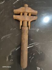 Vintage Chiave Utensile Morsetto Con Manico in Legno, Antico Chiave Strumento...