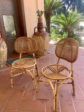 Set di n.02 sedie in bambù anni 50-60 - Vintage - Made in Italy