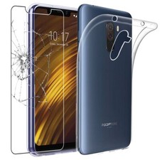 Cover Xiaomi Pocophone F1 Custodia Protezione Silicone + Vetro Temperato