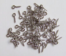 200pz Ganci a vite per ciondoli colore argento scuro 10x4mm bijoux