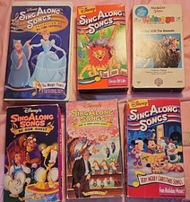 Disney Kids Sing Along VHS Lot