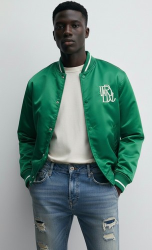 Bomber uomo zara ricamato - ricamato, a