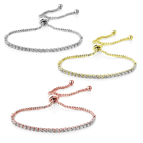 Set tre bracciale solitario - bracciale,