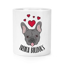 Love Bulldog Francesi Trucco Pennello Matita Pentola - Divertente Cane Pupazzo