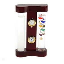 W.M Widdop Galileo Thermometer & Storm Glass 5 Multi Vessels Desk Decor 18cm