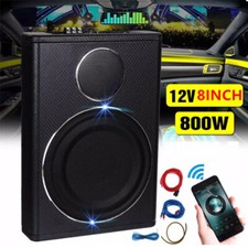 SUBWOOFER AMPLIFICATO ATTIVO CASSA BASS REFLEX SOTTO SEDILE AUTO TUNING 800W，8“