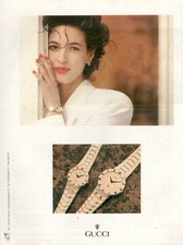 GUCCI COLLEZIONE DONNA OROLOGIO Pubblicita'   1989   1 Pagina originale