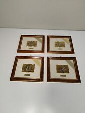 Quadri Le Quattro Stagioni In ARGENTO 925 18x16 Vintage 