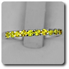 Anello Zaffiro Giallo Argento