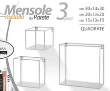 3 MENSOLE DA PARETE CUBO