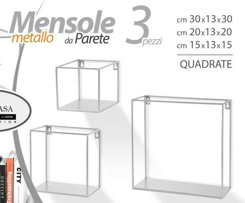 Mensole parete cubo - 3, da