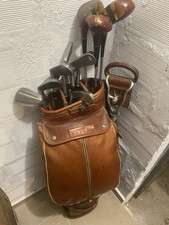 George Nicoll Golf Set Anni 50 e Sacca In Pelle dell’epoca Lilywhites Piccadilly