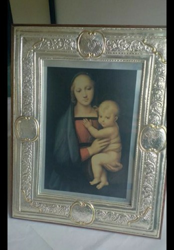 Lithograph silver plate 925 - plate,