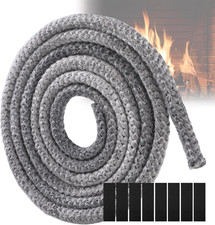 Guarnizione per Porta Stufa,  Φ12Mm*2.5M Guarnizione per Camino+8 Nastri per Alt