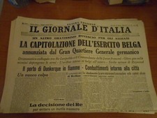 quotidiano-IL GIORNALE D'ITALIA n.128-1940-serie GIORNALI DI GUERRA-RIPRODUZIONE