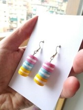 Orecchini Macarons in pasta modellabile Fimo fatti a mano, handmade 