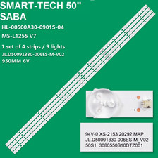KIT 4 BARRE STRIP LED TV SABA