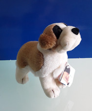"TRUDI" peluche, Cane San Bernardo , colore marrone e panna, altezza 14 cm.