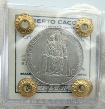 VATICANO Pio XI 10 Lire 1930 A. IX - Argento Silver