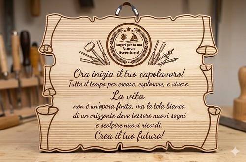 Targa artigianale legno - artigianale,