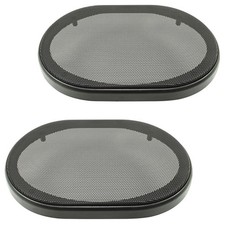 Griglia per altoparlanti griglia 6x9 pollici nera, 2 pezzi anello in plastica con g. in metallo