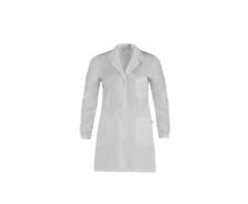 CAMICE IN COTONE TAGLIA L DONNA MEDICO INFERMIERISTICO BOTTONI  ELASTICI POLSI