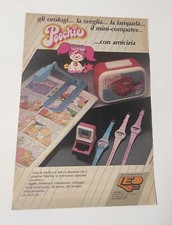 Inserto pubblicità 1984 Poochie orologi la sveglia la lampada il mini computer