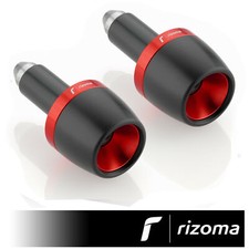 Terminali Manubrio Moto Rizoma Conico Coppia Bilancieri Nero Rosso Contrappesi