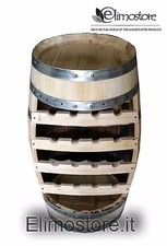 Cantinetta Botte botti legno massello portabottiglie  16 bottiglie grezza