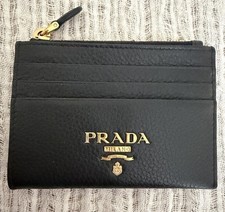 Prada Porta Carte Nero Pelle