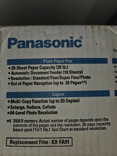 Panasonic fp215 compact - kx-fp215,