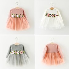 Vestito Bambina Fiori Tutù