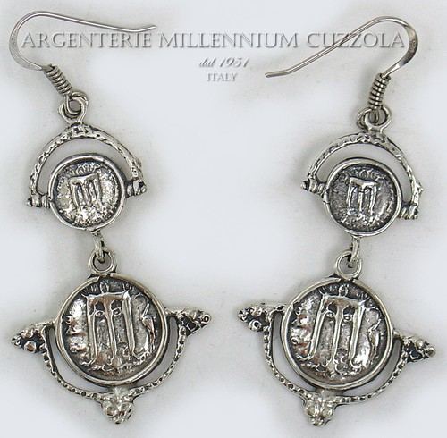 Orecchini monete argento - orecchini,