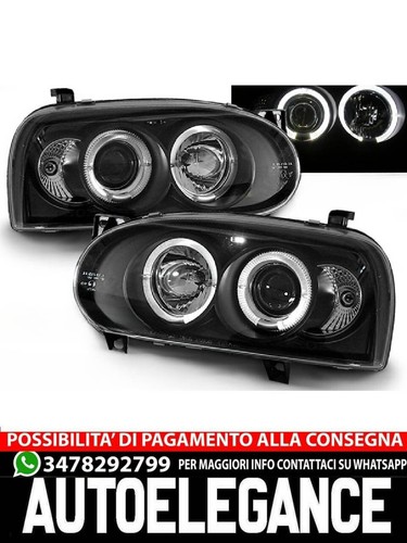 Fari anteriori angel eyes nero - fari,