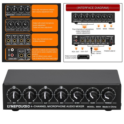 Mixer audio stereo compatto - mixer,