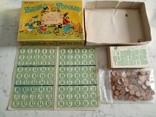 TOMBOLA TOPOLINO WALT DISNEY VECCHIA SCATOLA GIOCO ED. CICOGNA ANNI 60 COMPLETA