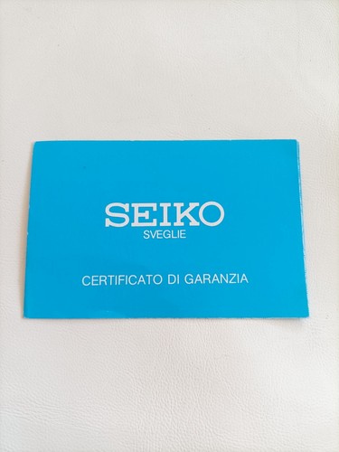 Seiko certificato garanzia - seiko,