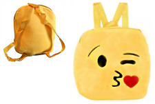 Zaino da donna a tracolla zainetto bambina per scuola borsa in pile con emoticon